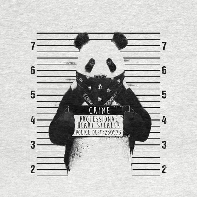 Cute Panda Crime Professional Heart Stealer Funny Panda by joneK